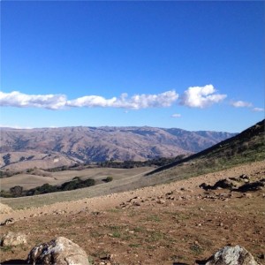 mountain vista of valley below