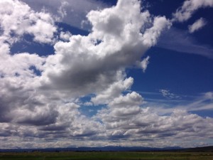 cloudscape with Mt. Jefferson in the distance