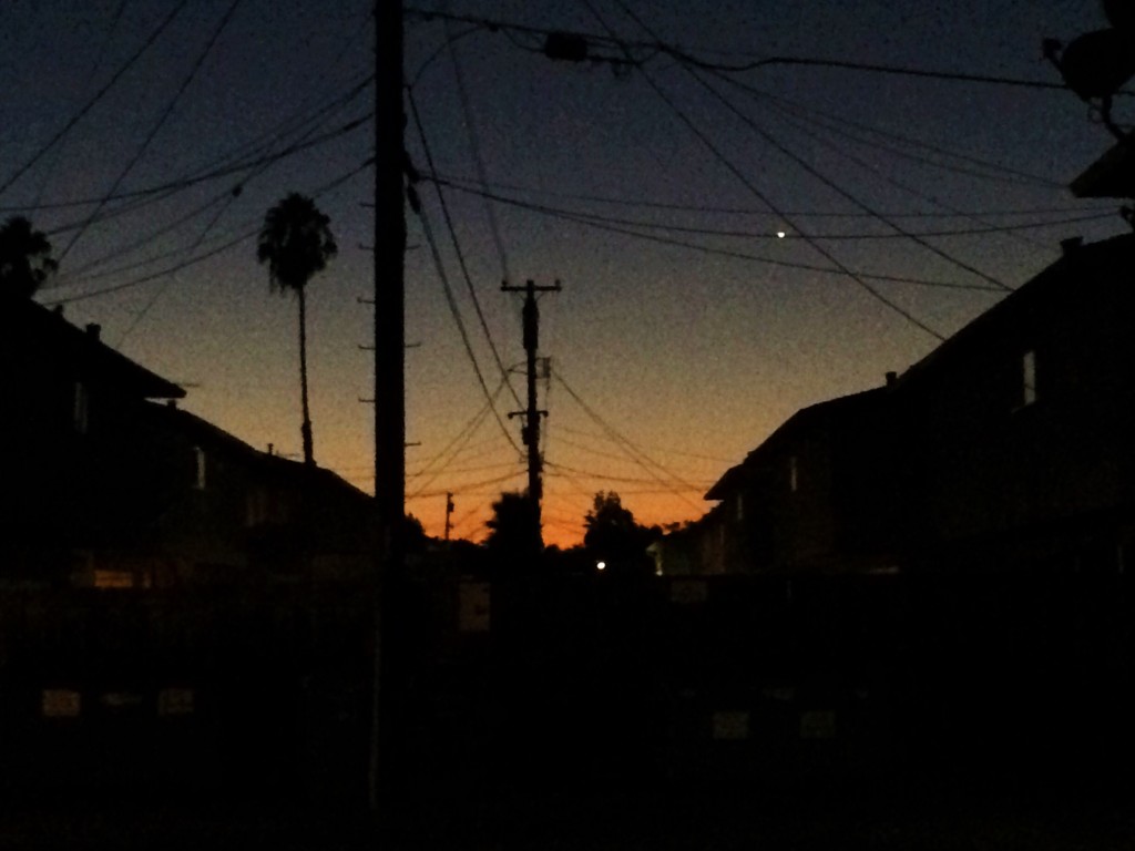 The alley of shadows at dusk...