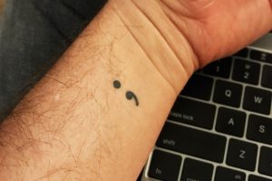 semicolon tattoo
